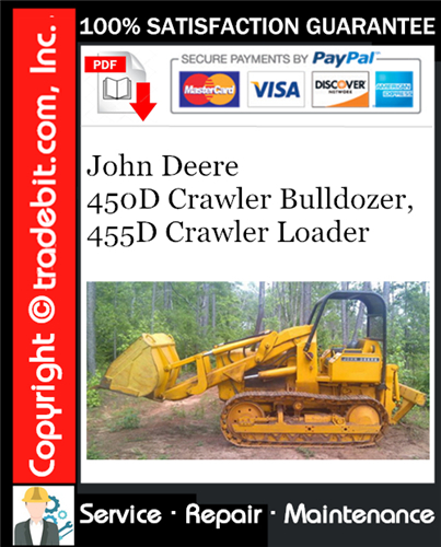 Thumbnail John Deere 450D Crawler Bulldozer, 455D Crawler Loader Service Repair Manual Download ★