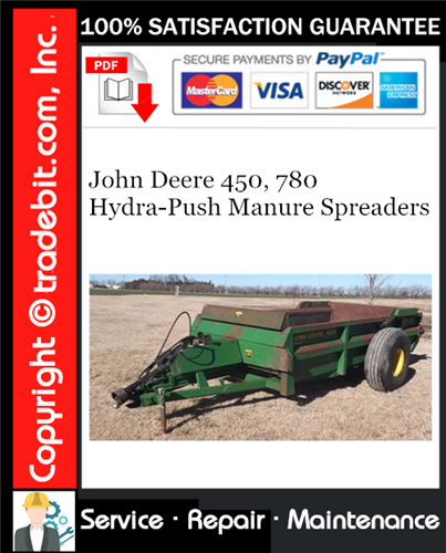 Thumbnail John Deere 450, 780 Hydra-Push Manure Spreaders Service Repair Manual Download ★