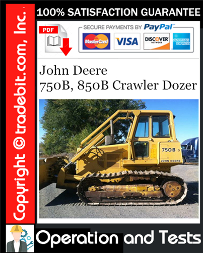 Thumbnail John Deere 750B, 850B Crawler Dozer Operation and Test Technical Manual Download ★ Thumbnail John Deere 750B, 850B Crawler Dozer Operation and Test Technical Manual Download ★