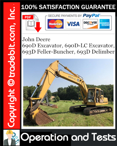 Thumbnail John Deere 690D Excavator, 690D-LC Excavator, 693D Feller-Buncher, 693D Delimber Operation and Test Technical Manual Download ★ Thumbnail John Deere 690D Excavator, 690D-LC Excavator, 693D Feller-Buncher, 693D Delimber Operation and Test Technical Manual Download ★