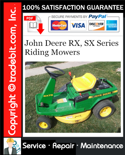 Thumbnail John Deere RX, SX Series Riding Mowers Service Repair Manual Download ★ Thumbnail John Deere RX, SX Series Riding Mowers Service Repair Manual Download ★