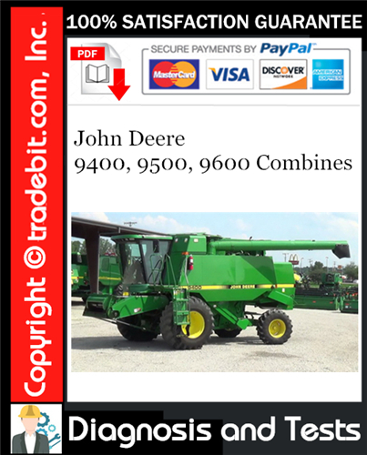 Thumbnail John Deere 9400, 9500, 9600 Combines Diagnosis and Tests Technical Manual Download ★ Thumbnail John Deere 9400, 9500, 9600 Combines Diagnosis and Tests Technical Manual Download ★