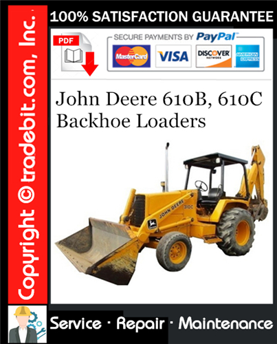 Thumbnail John Deere 610B, 610C Backhoe Loaders Repair Technical Manual Download ★