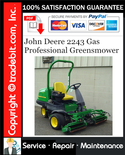 Thumbnail John Deere 2243 Gas Professional Greensmower Service Repair Manual Download ★