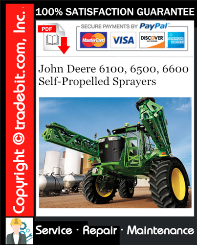 Thumbnail John Deere 6100, 6500, 6600 Self-Propelled Sprayers Service Repair Manual Download ★