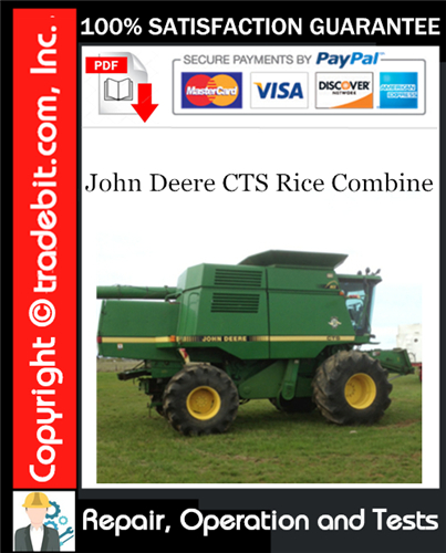 Thumbnail John Deere CTS Rice Combine Repair, Operation and Tests Technical Manual Download ★ Thumbnail John Deere CTS Rice Combine Repair, Operation and Tests Technical Manual Download ★