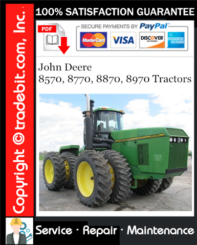 Thumbnail John Deere 8570, 8770, 8870, 8970 Tractors Repair Technical Manual Download ★ Thumbnail John Deere 8570, 8770, 8870, 8970 Tractors Repair Technical Manual Download ★