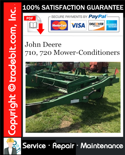 Thumbnail John Deere 710, 720 Mower-Conditioners Service Repair Manual Download ★