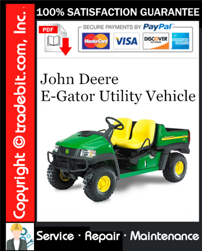 Thumbnail John Deere E-Gator Utility Vehicle Service Repair Manual Download ★ Thumbnail John Deere E-Gator Utility Vehicle Service Repair Manual Download ★