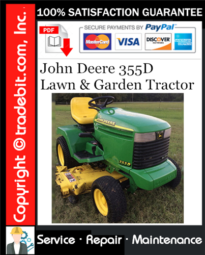 Thumbnail John Deere 355D Lawn & Garden Tractor Service Repair Manual Download ★ Thumbnail John Deere 355D Lawn & Garden Tractor Service Repair Manual Download ★