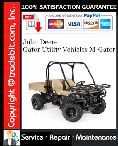 Thumbnail John Deere Gator Utility Vehicles M-Gator Service Repair Manual Download ★