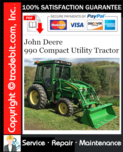 Thumbnail John Deere 990 Compact Utility Tractor Service Repair Manual Download ★