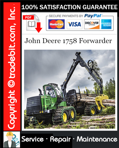 Thumbnail John Deere 1758 Forwarder Service Repair Manual Download ★ Thumbnail John Deere 1758 Forwarder Service Repair Manual Download ★