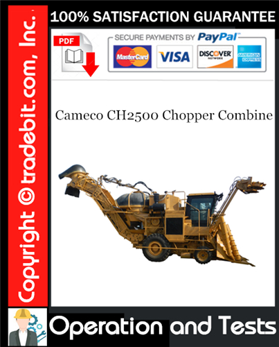 Thumbnail Cameco CH2500 Chopper Combine Operations and Tests Technical Manual Download ★