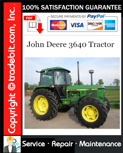 Thumbnail John Deere 3640 Tractor Service Repair Manual Download ★