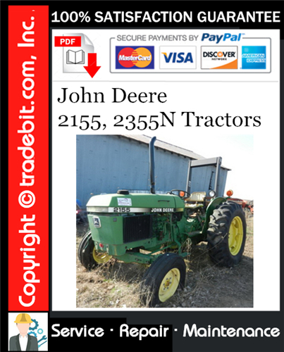 Thumbnail John Deere 2155, 2355N Tractors Repair Technical Manual Download ★