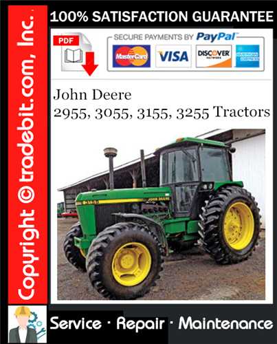 Thumbnail John Deere 2955, 3055, 3155, 3255 Tractors Service Repair Manual Download ★