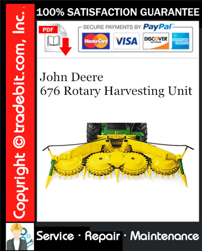 Thumbnail John Deere 676 Rotary Harvesting Unit Service Repair Manual Download ★