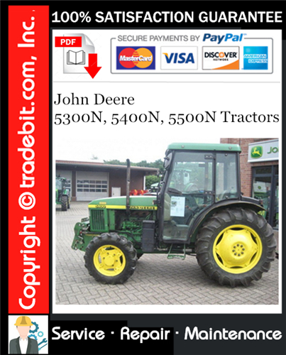 Thumbnail John Deere 5300N, 5400N, 5500N Tractors Service Repair Manual Download ★