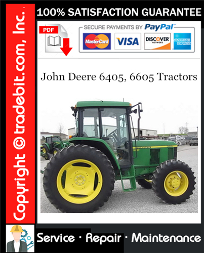 Thumbnail John Deere 6405, 6605 Tractors Repair Technical Manual Download ★