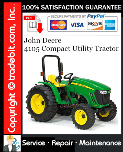 Thumbnail John Deere 4105 Compact Utility Tractor Service Repair Manual Download ★