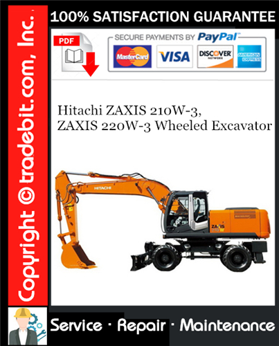 Thumbnail Hitachi ZAXIS 210W-3, ZAXIS 220W-3 Wheeled Excavator Service Repair Manual Download ★