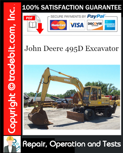 Thumbnail John Deere 495D Excavator Repair, Operation and Tests Technical Manual Download ★