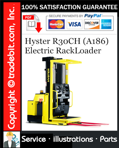 Thumbnail Hyster R30CH (A186) Electric RackLoader Parts Manual Download ★