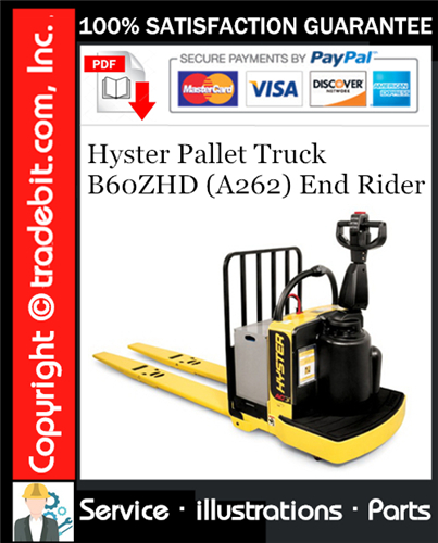 Thumbnail Hyster Pallet Truck B60ZHD (A262) End Rider Parts Manual Download ★