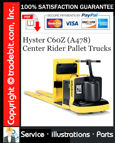 Thumbnail Hyster C60Z (A478) Center Rider Pallet Trucks Parts Manual Download ★
