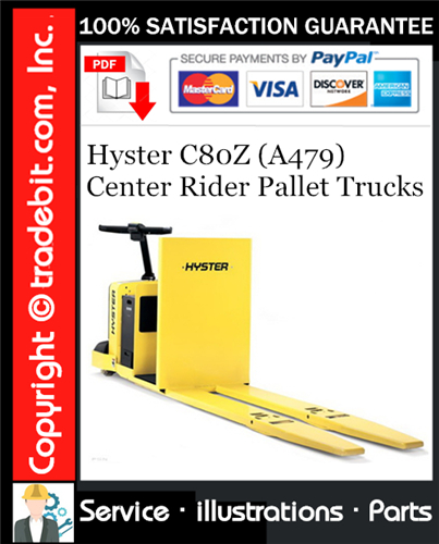 Thumbnail Hyster C80Z (A479) Center Rider Pallet Trucks Parts Manual Download ★