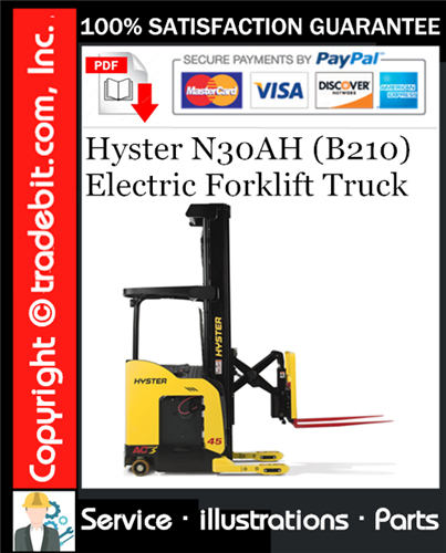 Thumbnail Hyster N30AH (B210) Electric Forklift Truck Parts Manual Download ★