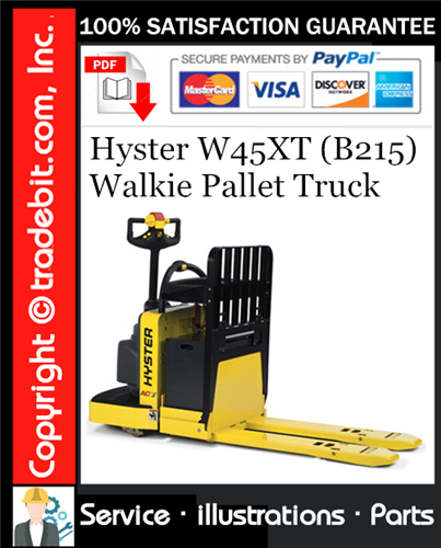 Thumbnail Hyster W45XT (B215) Walkie Pallet Truck Parts Manual Download ★