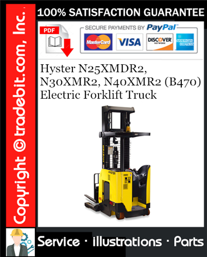 Thumbnail Hyster N25XMDR2, N30XMR2, N40XMR2 (B470) Electric Forklift Truck Parts Manual Download ★ Thumbnail Hyster N25XMDR2, N30XMR2, N40XMR2 (B470) Electric Forklift Truck Parts Manual Download ★