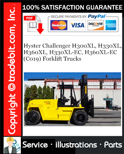 Thumbnail Hyster Challenger H300XL, H330XL, H360XL, H330XL-EC, H360XL-EC (C019) Forklift Trucks Parts Manual Download ★ Thumbnail Hyster Challenger H300XL, H330XL, H360XL, H330XL-EC, H360XL-EC (C019) Forklift Trucks Parts Manual Download ★