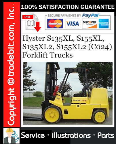 Thumbnail Hyster S135XL, S155XL, S135XL2, S155XL2 (C024) Forklift Trucks Parts Manual Download ★ Thumbnail Hyster S135XL, S155XL, S135XL2, S155XL2 (C024) Forklift Trucks Parts Manual Download ★