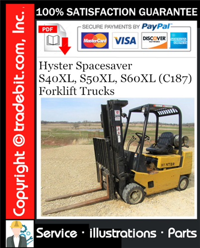 Thumbnail Hyster Spacesaver S40XL, S50XL, S60XL (C187) Forklift Trucks Parts Manual Download ★