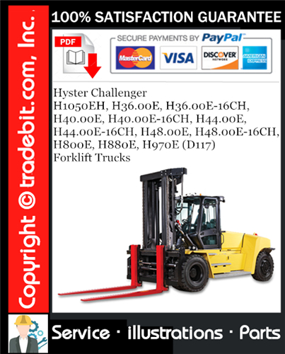 Thumbnail Hyster Challenger H1050EH, H36.00E, H36.00E-16CH, H40.00E, H40.00E-16CH, H44.00E, H44.00E-16CH, H48.00E, H48.00E-16CH, H800E, H880E, H970E (D117) Forklift Trucks Parts Manual Download ★