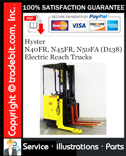 Thumbnail Hyster N40FR, N45FR, N50FA (D138) Electric Reach Trucks Parts Manual Download ★ Thumbnail Hyster N40FR, N45FR, N50FA (D138) Electric Reach Trucks Parts Manual Download ★