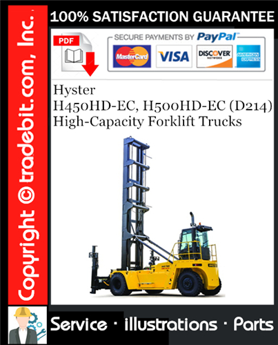 Thumbnail Hyster H450HD-EC, H500HD-EC (D214) High-Capacity Forklift Trucks Parts Manual Download ★ Thumbnail Hyster H450HD-EC, H500HD-EC (D214) High-Capacity Forklift Trucks Parts Manual Download ★