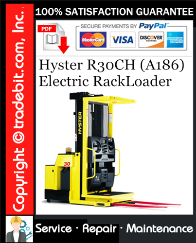 Thumbnail Hyster R30CH (A186) Electric RackLoader Service Repair Manual Download ★