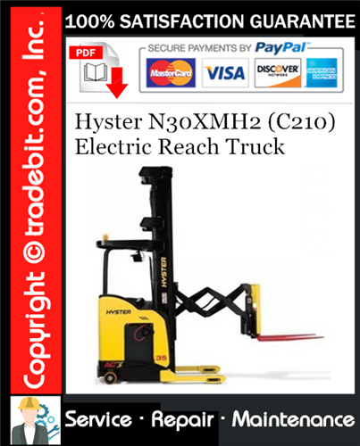 Thumbnail Hyster N30XMH2 (C210) Electric Reach Truck Service Repair Manual Download ★