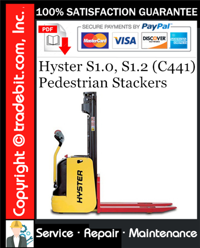 Thumbnail Hyster S1.0, S1.2 (C441) Pedestrian Stackers Service Repair Manual Download ★