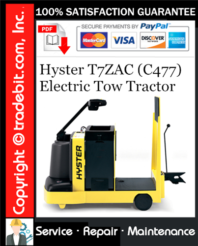 Thumbnail Hyster T7ZAC (C477) Electric Tow Tractor Service Repair Manual Download ★