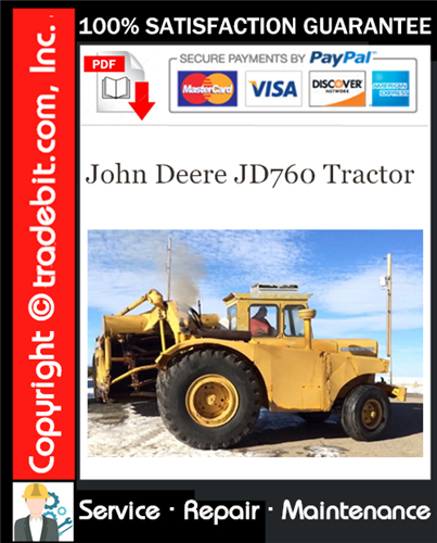 Product picture John Deere JD760 Tractor Service Repair Manual Download ★