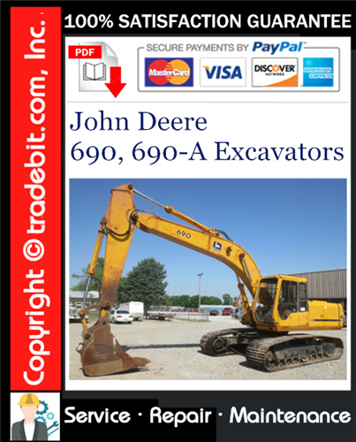 Product picture John Deere 690, 690-A Excavators Service Repair Manual Download ★