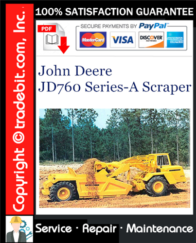 Product picture John Deere JD760 Series-A Scraper Service Repair Manual Download ★