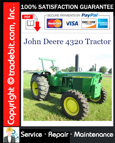 Product picture John Deere 4320 Tractor Service Repair Manual Download ★