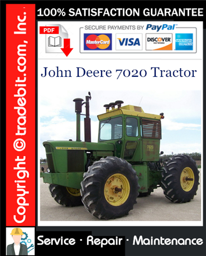 Product picture John Deere 7020 Tractor Service Repair Manual Download ★