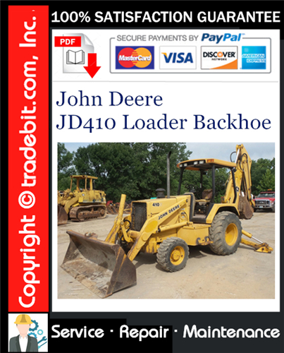 Product picture John Deere JD410 Loader Backhoe Service Repair Manual Download ★